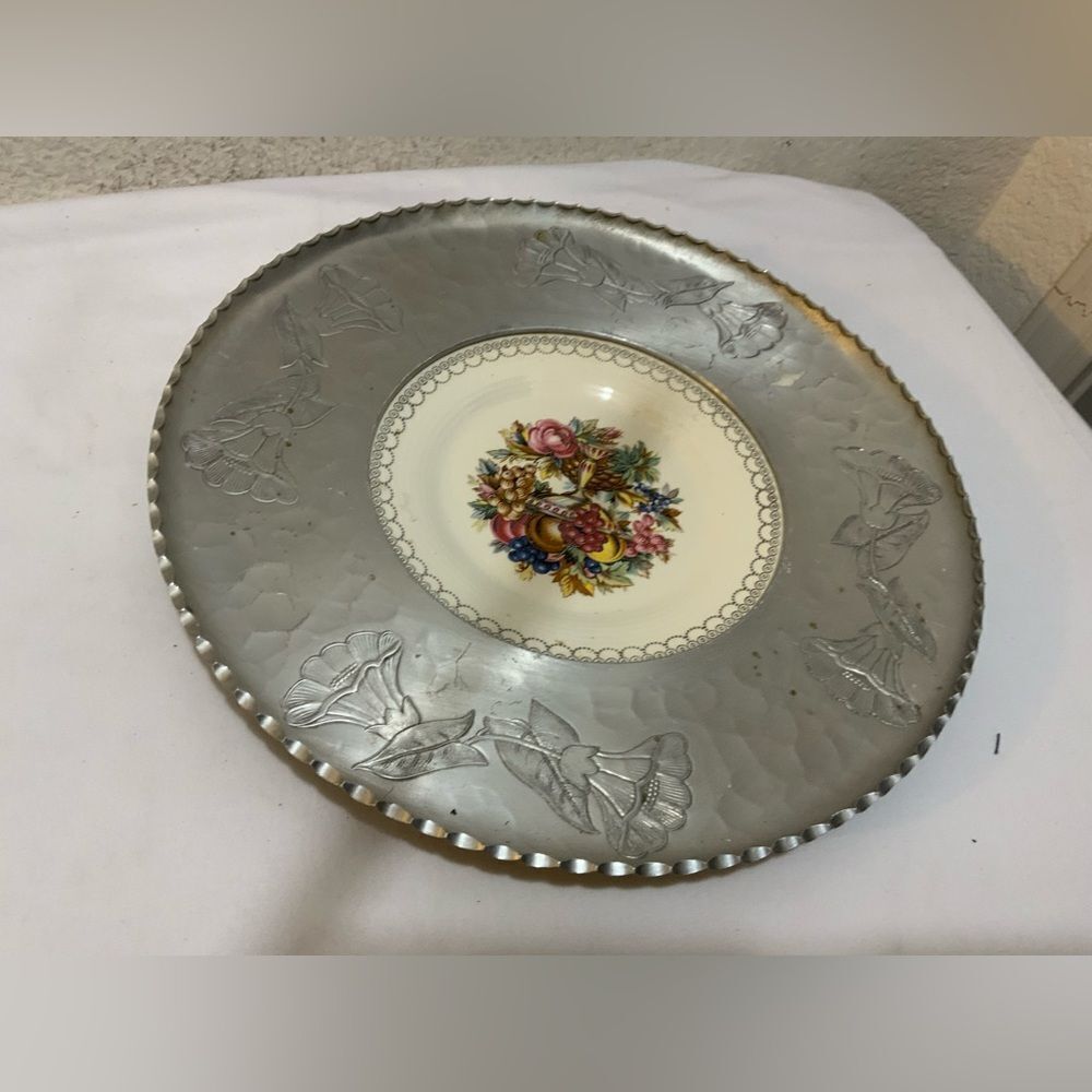 Triumph Limoges Dish Imperial Victorian White Gold 22k Wrought Farberware